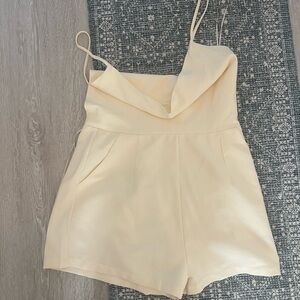 Pink Lily Cream Romper